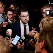 Åkesson efter SVT-debatten på fredagen.