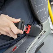 Säkerhetsbälte på buss.