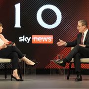 Förre Labour-ledaren Keir Starmer i samtal med Skys politikredaktör Beth Rigby.