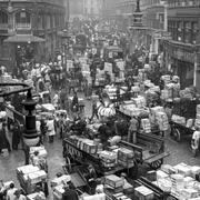 En bild från fiskmarknaden 1938. 