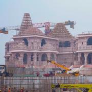 Ram Mandir i Ayodhya, Indien, förra veckan. 