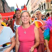 Andersson i Pridetåget 2019. 