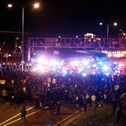 Demonstranter i Minneapolis.