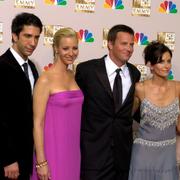 David Schwimmer, Lisa Kudrow, Matthew Perry, Courteney Cox, Jennifer Aniston och Matt LeBlanc. 