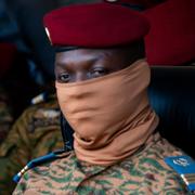 Ledaren för militärjuntan i Burkina Faso, Ibrahim Traore. Kilaye Bationo / AP