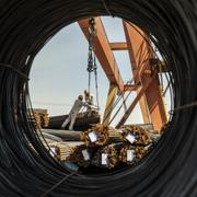 Steel rebar at a metals yard in Shanghai, China, where the boom in commodities has pushed factory inflation to its highest in more than a decade.