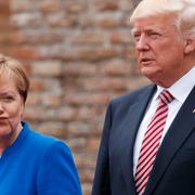 Angela Merkel och Donald Trump.