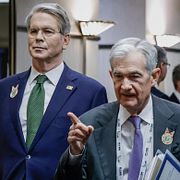 USA:s finansminister Scott Bessent och Fed-chefen Jerome Powell.
