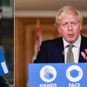 Andy Burnham och Boris Johnson. 