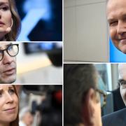 Började valrörelsen med förslaget om vinsttaket? Partiledarna Ebba Busch Thor (KD), Ulf Kristersson (M), Annie Lööf (C), Jonas Sjöstedt (V) och Stefan Löfven (S).