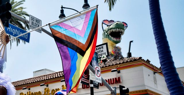 Prideparad i Los Angeles. Illustrationsbild. Richard Vogel / AP