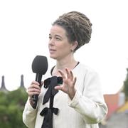 Miljöpartiets språkrör Amanda Lind. 