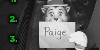 Paige-klippet med Katten i hatten, som startade de senaste veckornas trend.