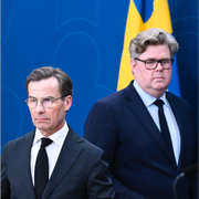 Polisinsatsen i Örebro/Statsminister Ulf Kristersson (M) och justitieminister Gunnar Strömmer (M).