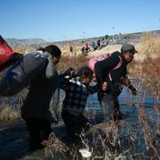Migranter i Juarez, Mexiko, 2023. 