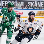 Semifinal tre i SHL mellan Rögle och Växjö.
