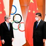 IOK-presidenten Thomas Bach och Kinas president Xi Jinping.