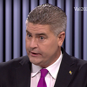 Mikael Damberg, ekonomisk-politisk talesperson för S och hans motsvarighet i SD, Oscar Sjöstedt.