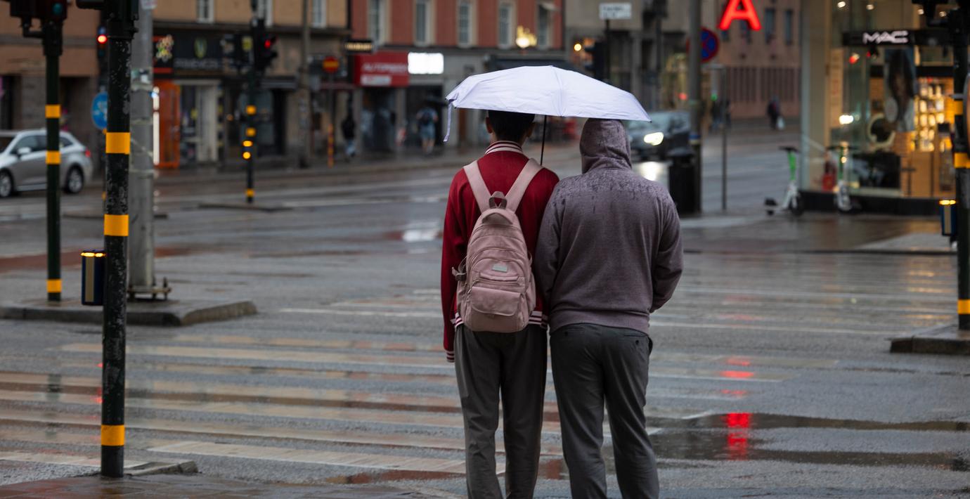 Regn på Södermalm.