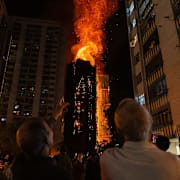 Bild på branden, 26 november. 