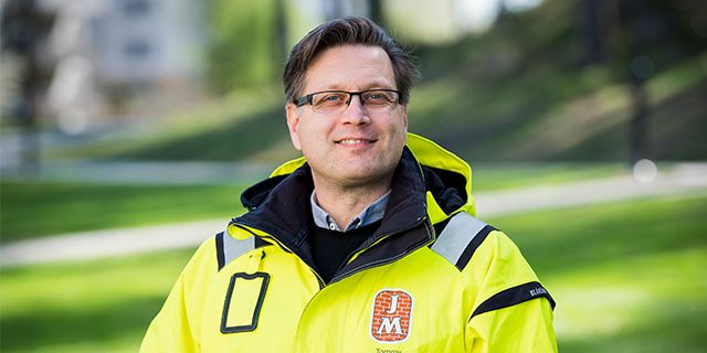 Tommy Hellmark, projektledare och områdesansvarig för Älvsjöstaden på JM.