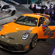 Porsche GT3 på en mässa i Kina i april i år.