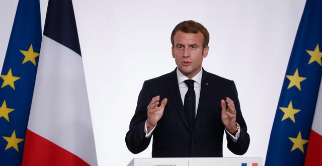 Frankrikes president Emmanuel Macron.  Yoan Valat / TT NYHETSBYRÅN