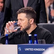 Erdogan och Zelenskyj under ett Natotoppmöte 2024.