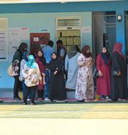 Köer till vallokal i Maldiverna. Mohamed Sharuhaan / AP