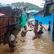 Flyktingläger för rohingyer i Kutupalong, Bangladesh. 