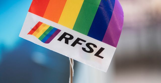 Regnbågsflagga fotograferad på RFSL:s huvudkontor i Stockholm/Illustrationsbild Fredrik Sandberg/TT / TT NYHETSBYRÅN