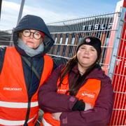 Strejkvakter från Kommunal och IF Metall
