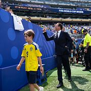 Prins Oscar och prins Daniel är på plats i USA för att se Sveriges match mot Frankrike.