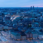 Flygbild över Stockholm.