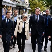 Statsminister Ulf Kristersson (M) och justitieminister Gunnar Strömmer (M) besöker Gävle efter en skjutning.