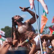 Bob Vylan under Glastonbury.