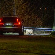 Polisen på brottsplatsen.