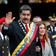 Maduro med hustrun Cilia Flores.