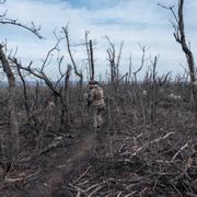 Ukrainsk soldat i Donetsk. 