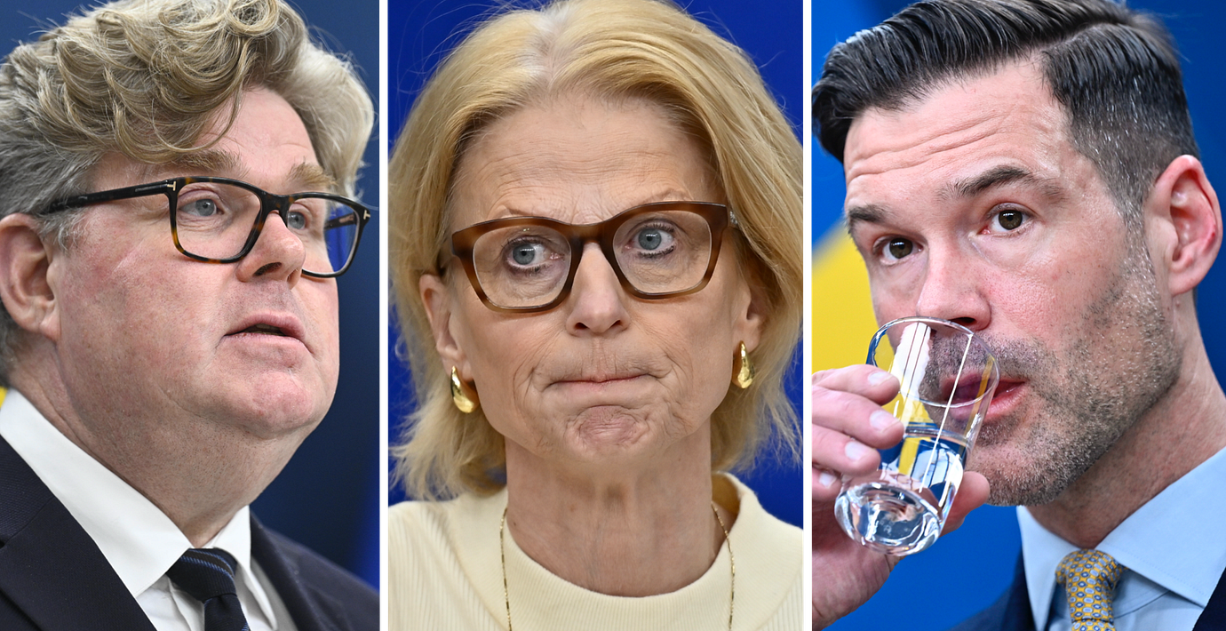 Justitieminister Gunnar Strömmer (M), finansminister Elisabeth Svantesson (M) och migrationsminister Johan Forssell (M) är ansvariga över tre områden som manliga väljare rankar högt.