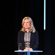 Arkivbild: Partiledarna Magdalena Andersson (S), Nooshi Dadgostar (V), Elisabeth Thand Ringqvist (C) och Daniel Helldén (MP) under Sveriges Radios slutdebatt inför valet den 4 september 2026.