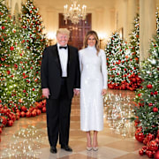 Donald och Melania Trump firar jul i Vita huset