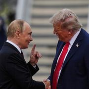 Arkivbild från augusti: Putin och Trump under toppmötet i Anchorage, Alaska.