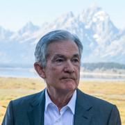 Nuvarande Fed-chefen Jerome Powell vid Feds årliga möte i Jackson Hole. 