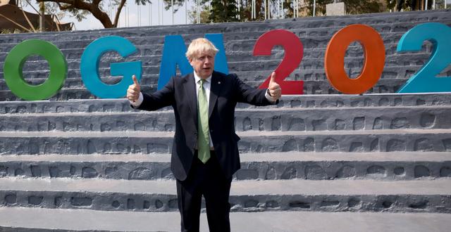 Boris Johnson i Rwanda. Dan Kitwood / AP