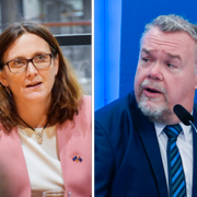 Cecilia Malmström (L), David Lega (KD) och Anna Ekström