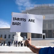 Protester utanför Högsta domstolen i USA