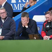 Manchester Uniteds Michael Carrick under matchen. 