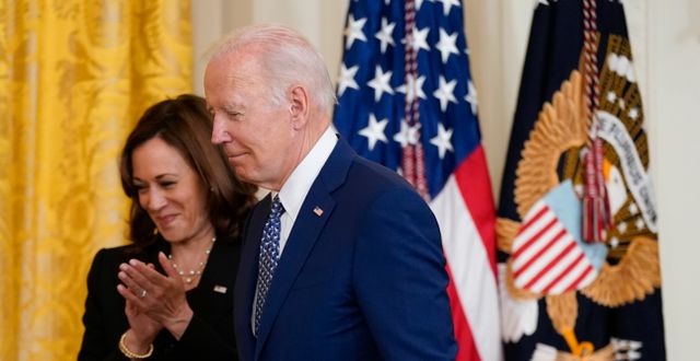 Joe Biden och Kamala Harris.  Patrick Semansky / AP