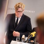 Sveriges justitieminister Gunnar Strömmer på danska Justisministeriet under onsdagen. 